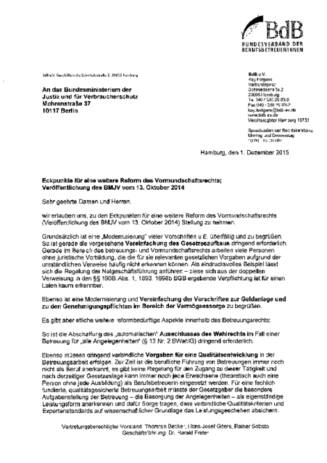 Zum Eckpunktepapier Des BMJV Zur Reform Des Vormundschaftsrechts ...